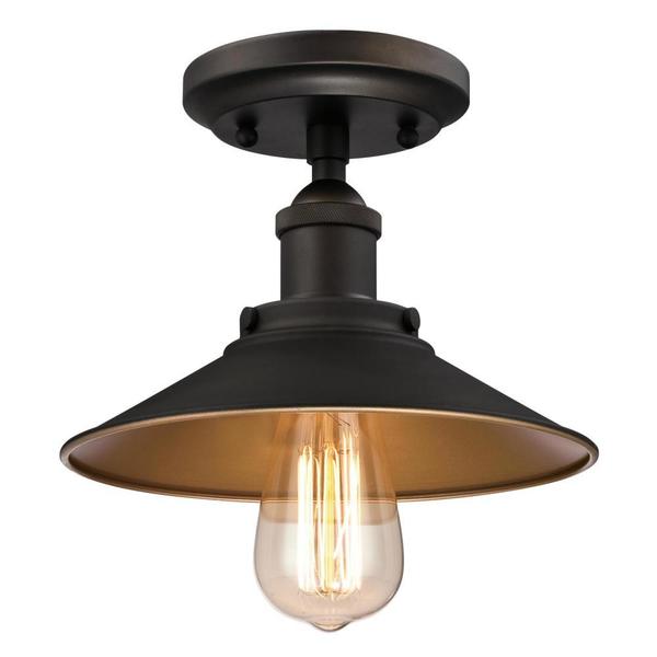 Westinghouse One-Light Indoor Semi-Flush Ceiling Fixture Louis ORB Metallic Brnz 6336000